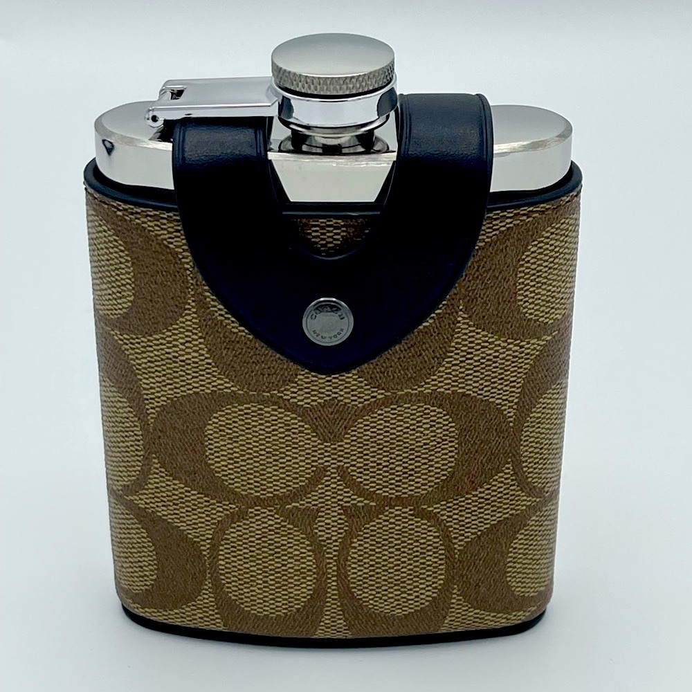 COACH signature logo flask in khaki